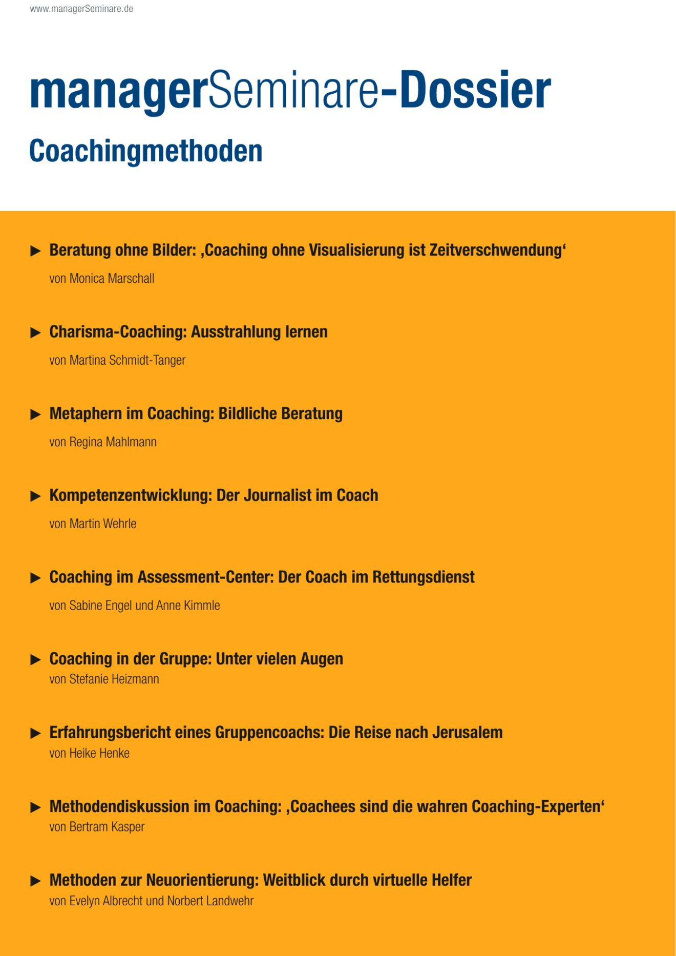 zum Dossier: Coachingmethoden