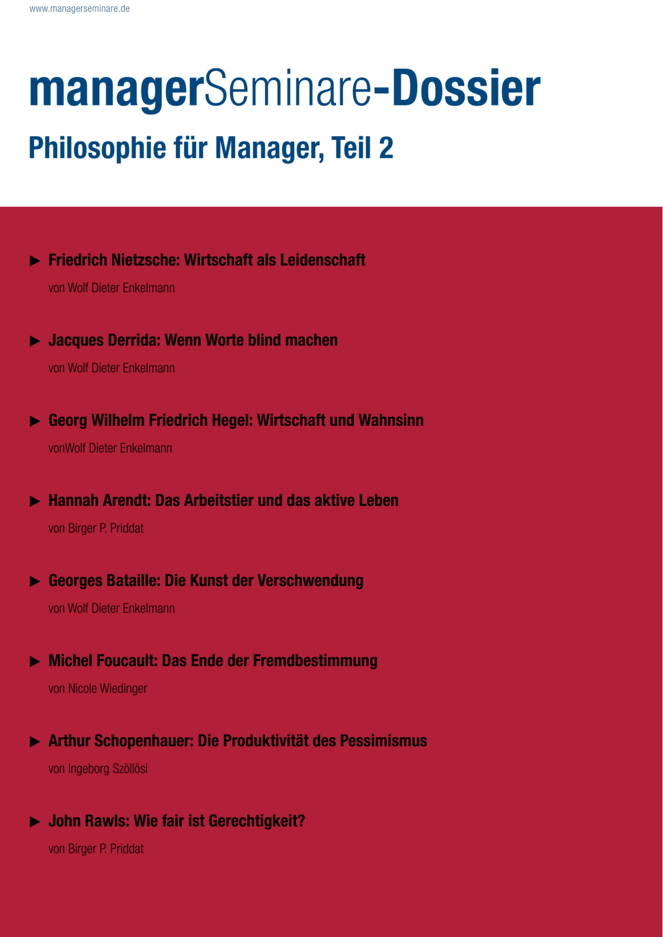 zum Dossier: Philosophie für Manager, Teil 2