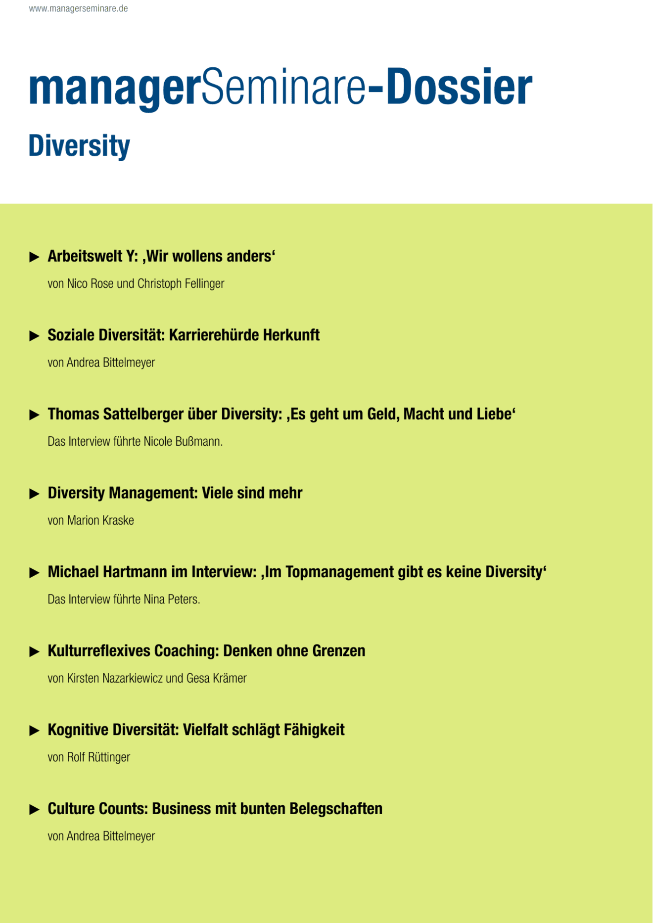 Dossier Diversity