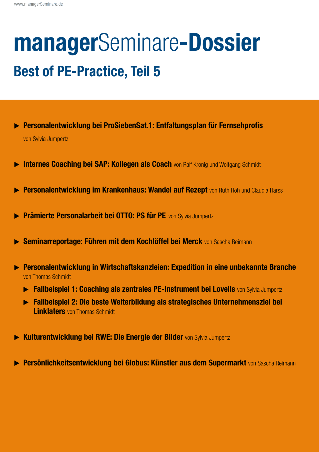 zum Dossier: Best of PE-Practice, Teil 5