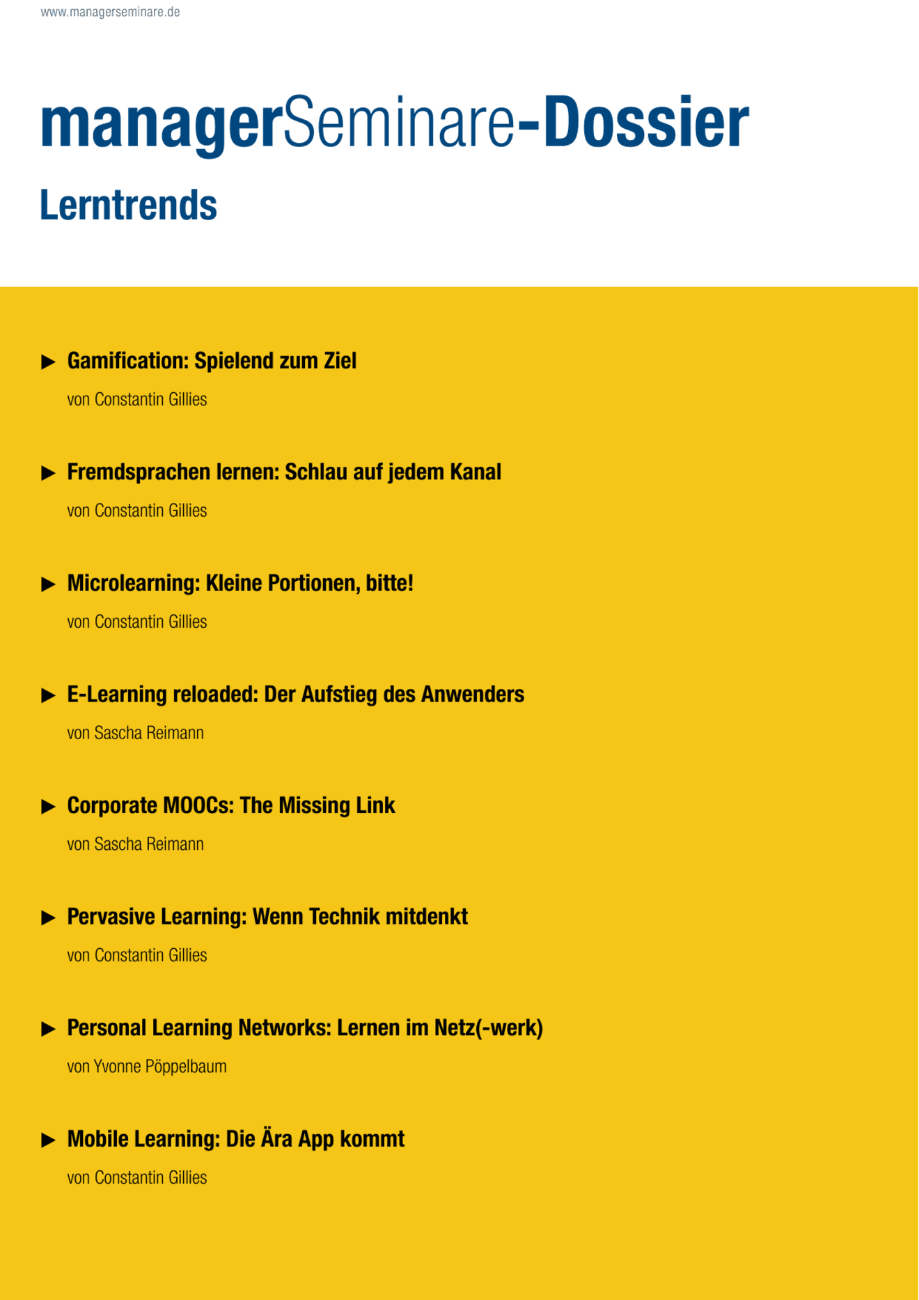 Dossier Lerntrends
