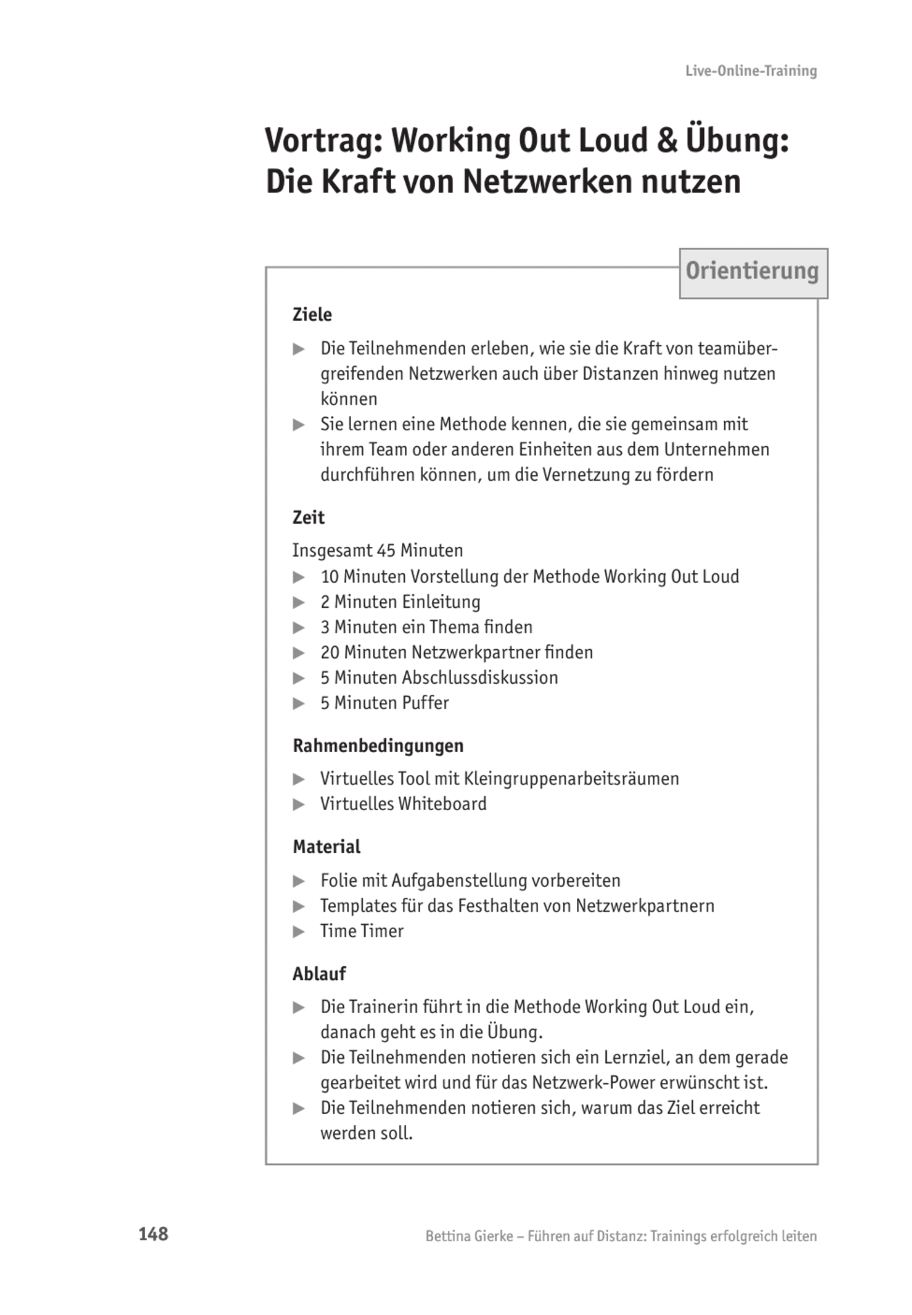 Tool  Online-Teamführung: Working Out Loud & Übung