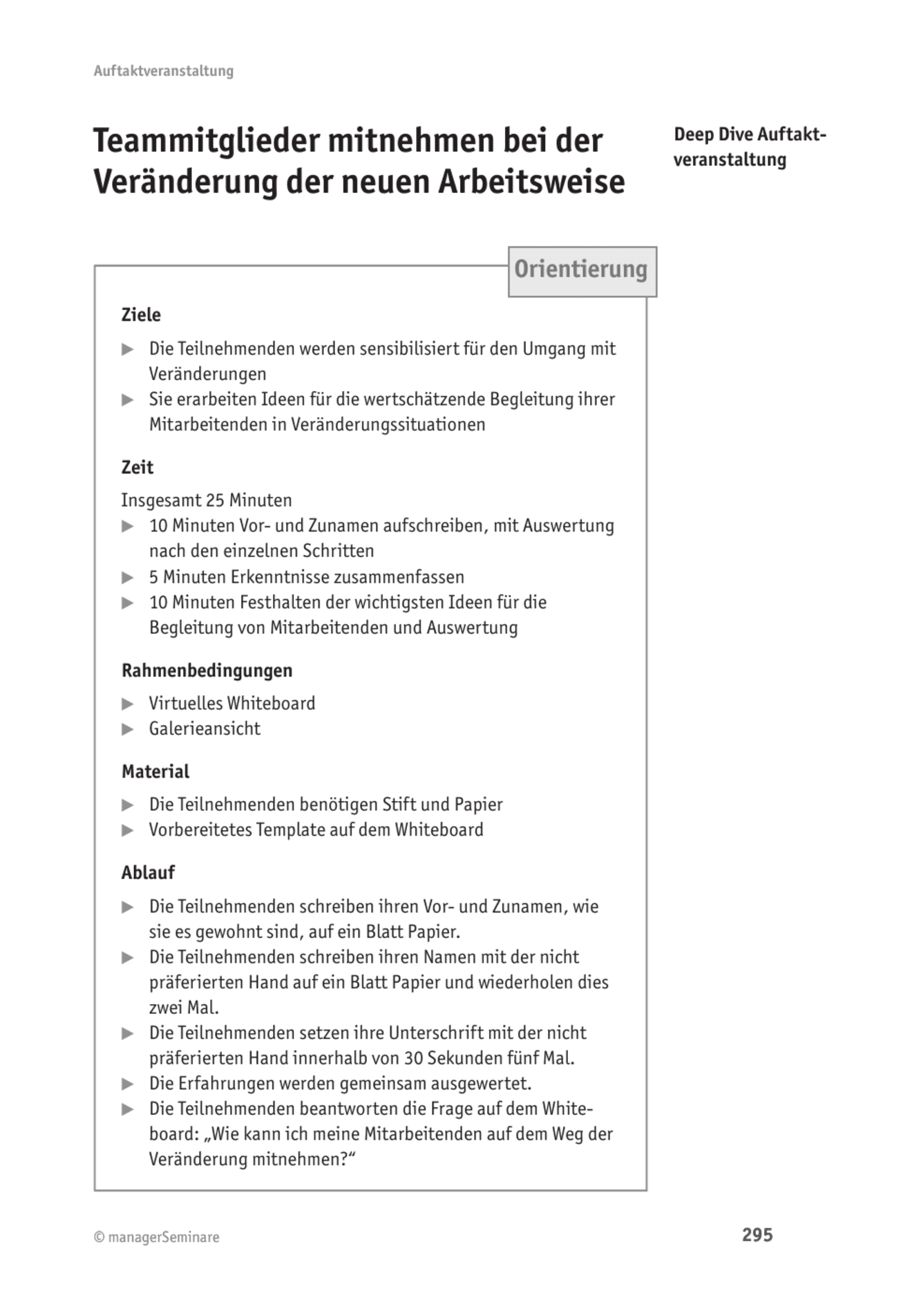 Tool  Online-Teamführung: Teammitglieder mitnehmen bei der Veränderung der neuen Arbeitsweise