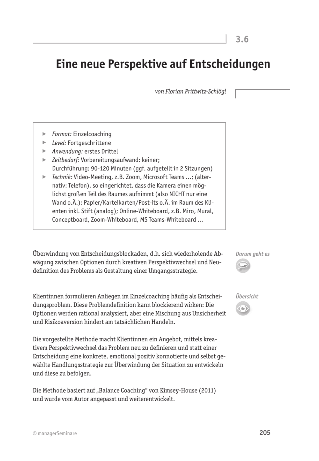 Tool  Online-Coachingtool: Eine neue Perspektive auf Entscheidungen