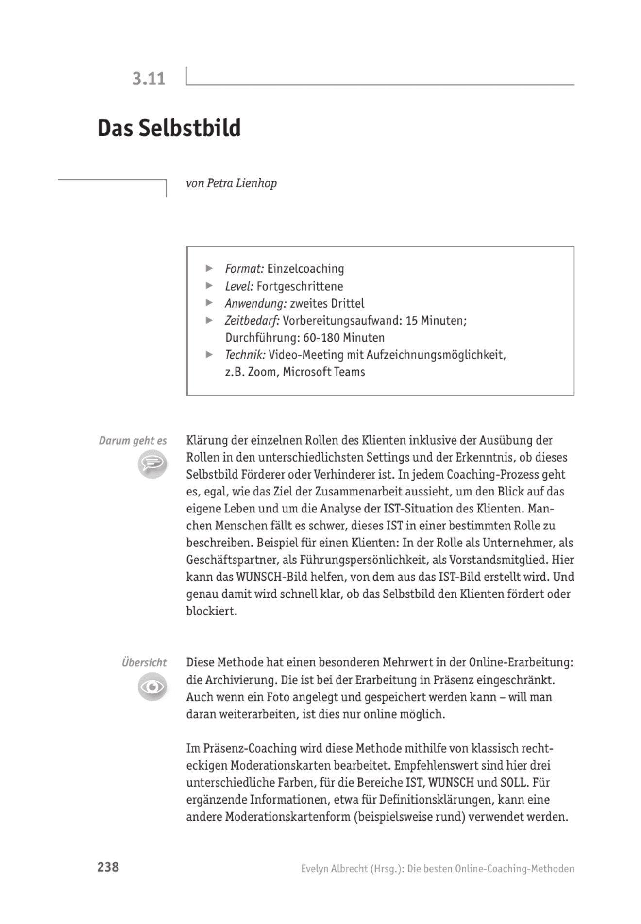 Tool  Online-Coachingtool: Das Selbstbild