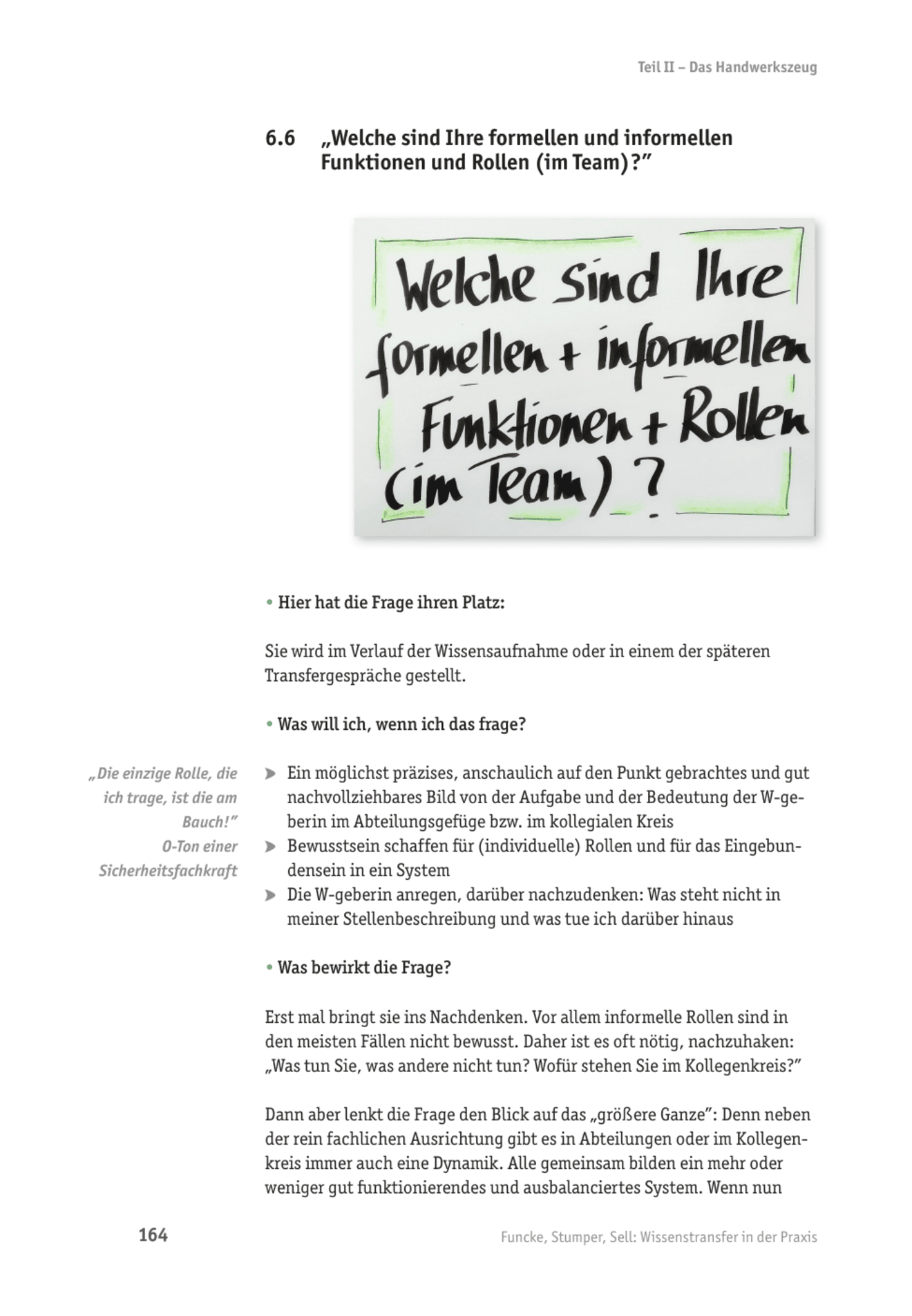 Tool  Wissenstransfer-Frage: Welche sind Ihre formellen und informellen Funktionen?