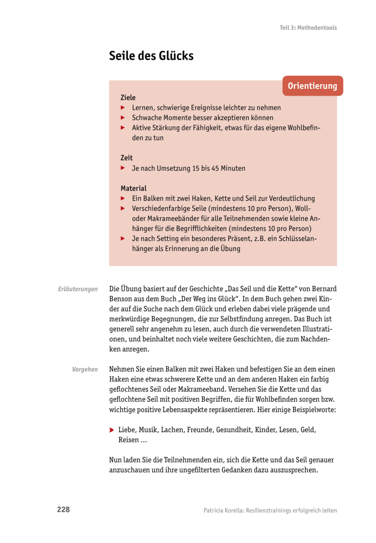 zum Tool: Resilienz-Training: Seile des Glücks