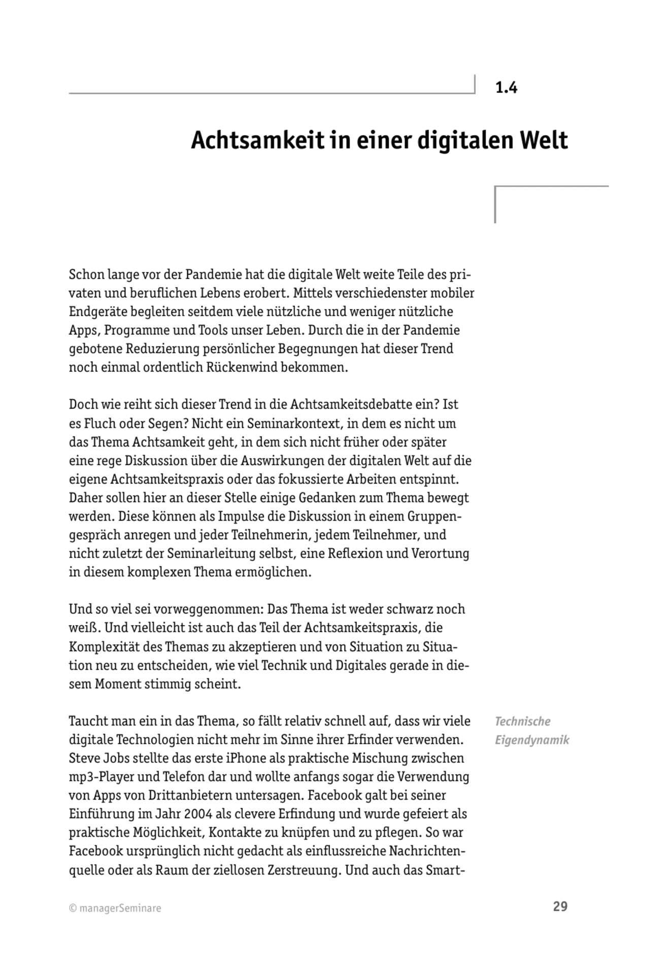 Tool  Achtsamkeits-Training: Achtsamkeit in einer digitalen Welt