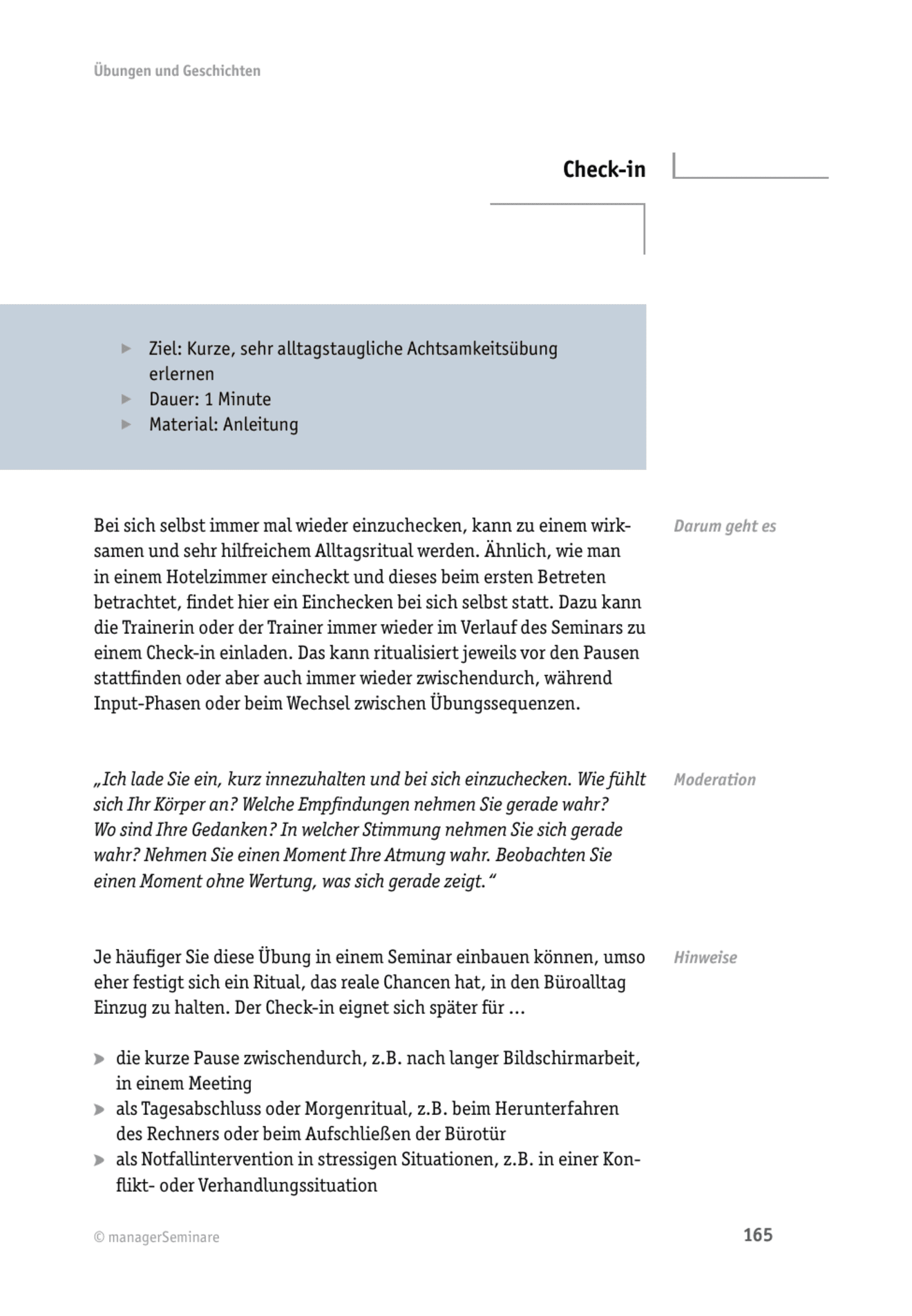 Achtsamkeits-Übung: Check-in