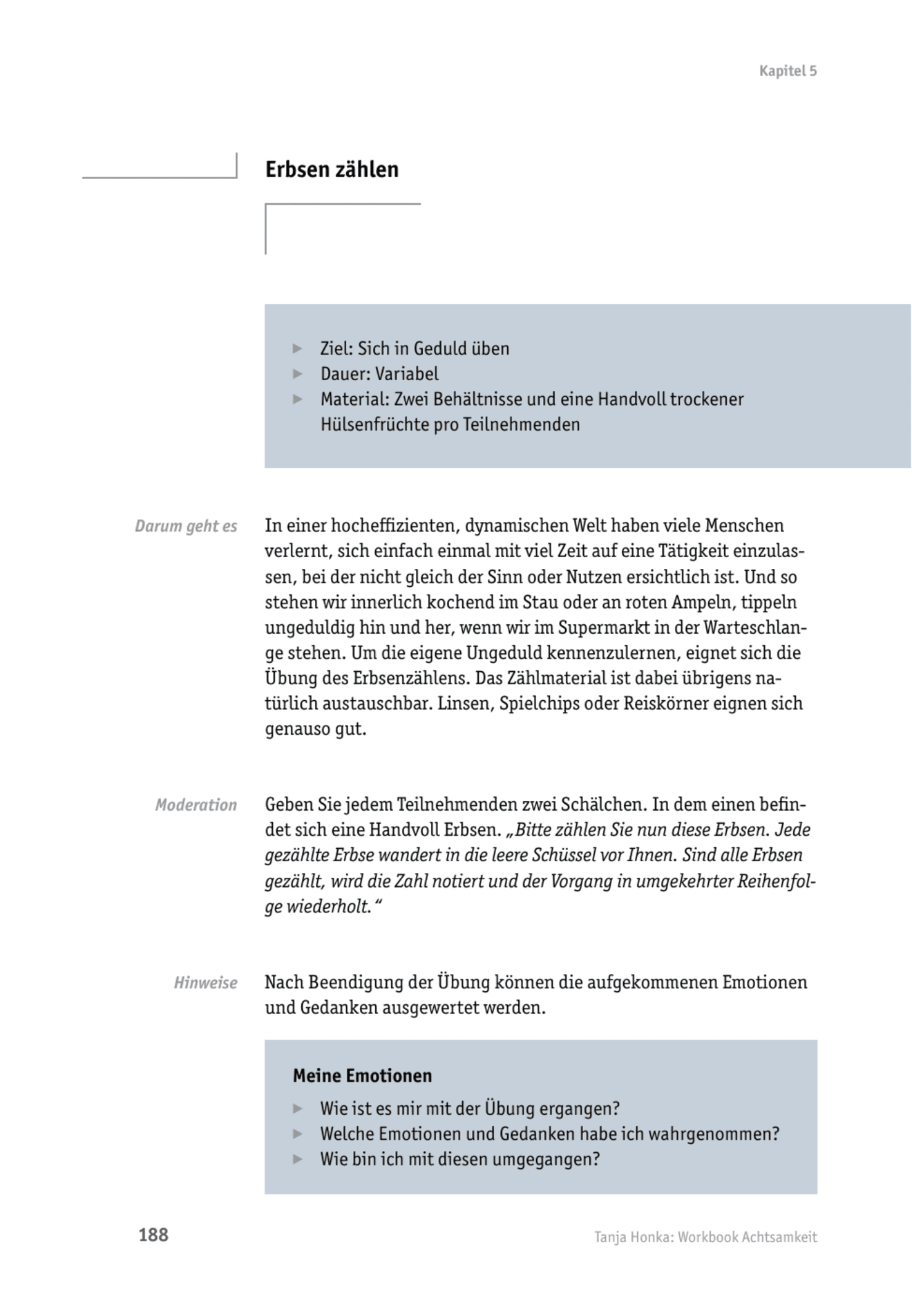 zum Tool: Achtsamkeits-Übung: Erbsen zählen