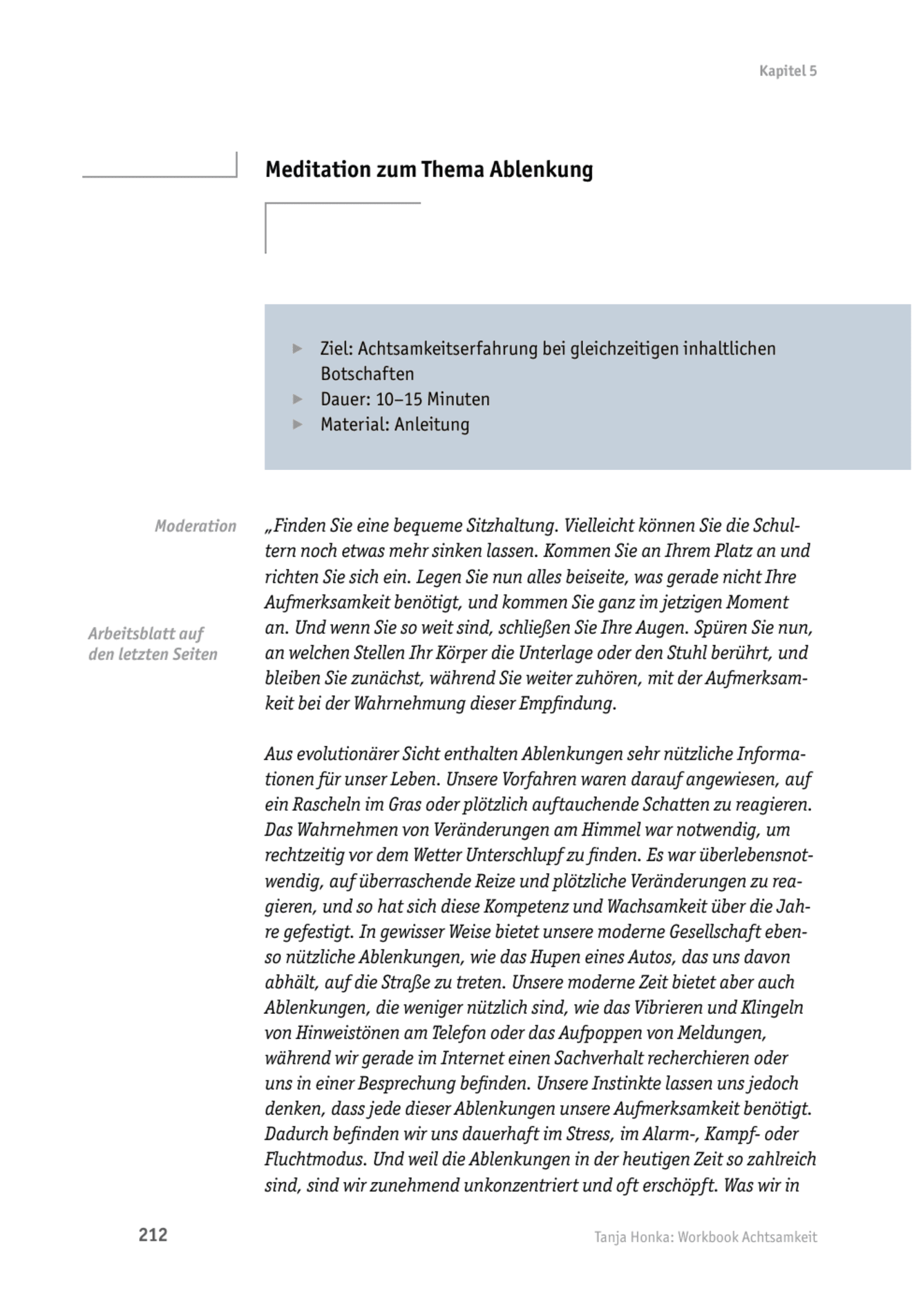 Tool  Achtsamkeits-Training: Meditation zum Thema Ablenkung