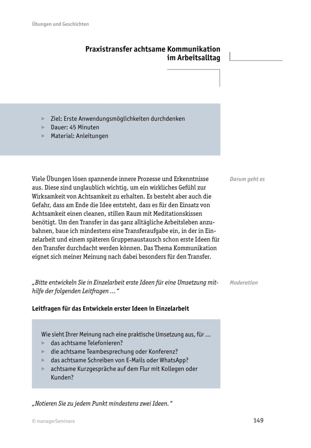 Tool  Achtsamkeits-Training: Praxistransfer achtsame Kommunikation im Arbeitsalltag