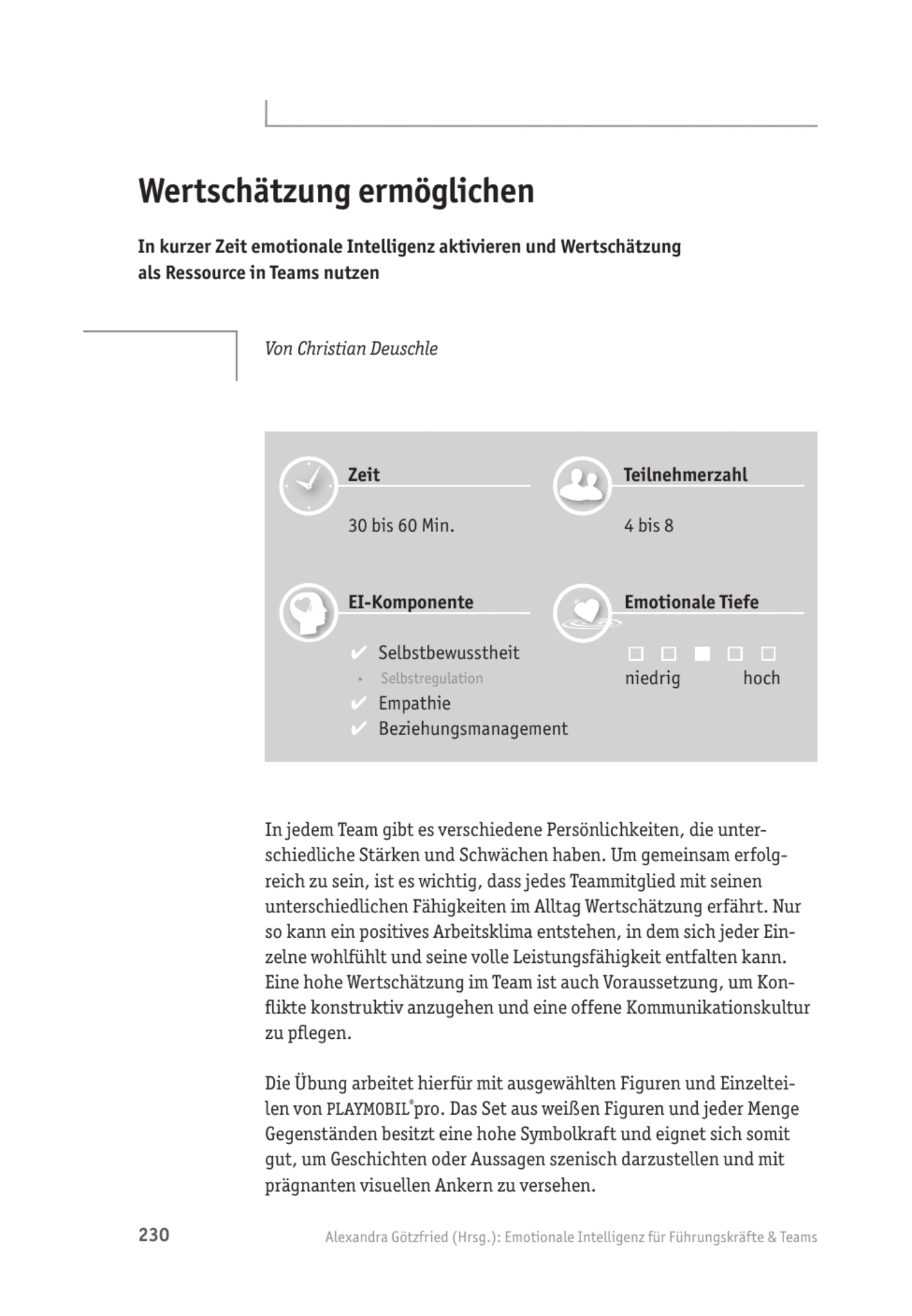 Tool  EQ-Tool: Wertschätzung ermöglichen