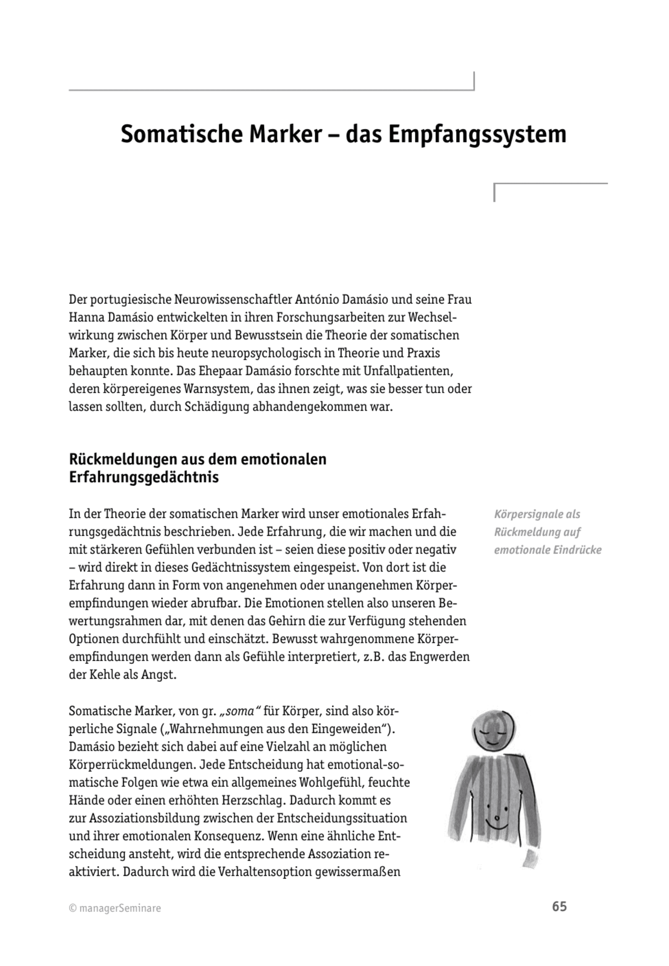 Tool  Intuitions-Coaching: Somatische Marker – das Empfangssystem