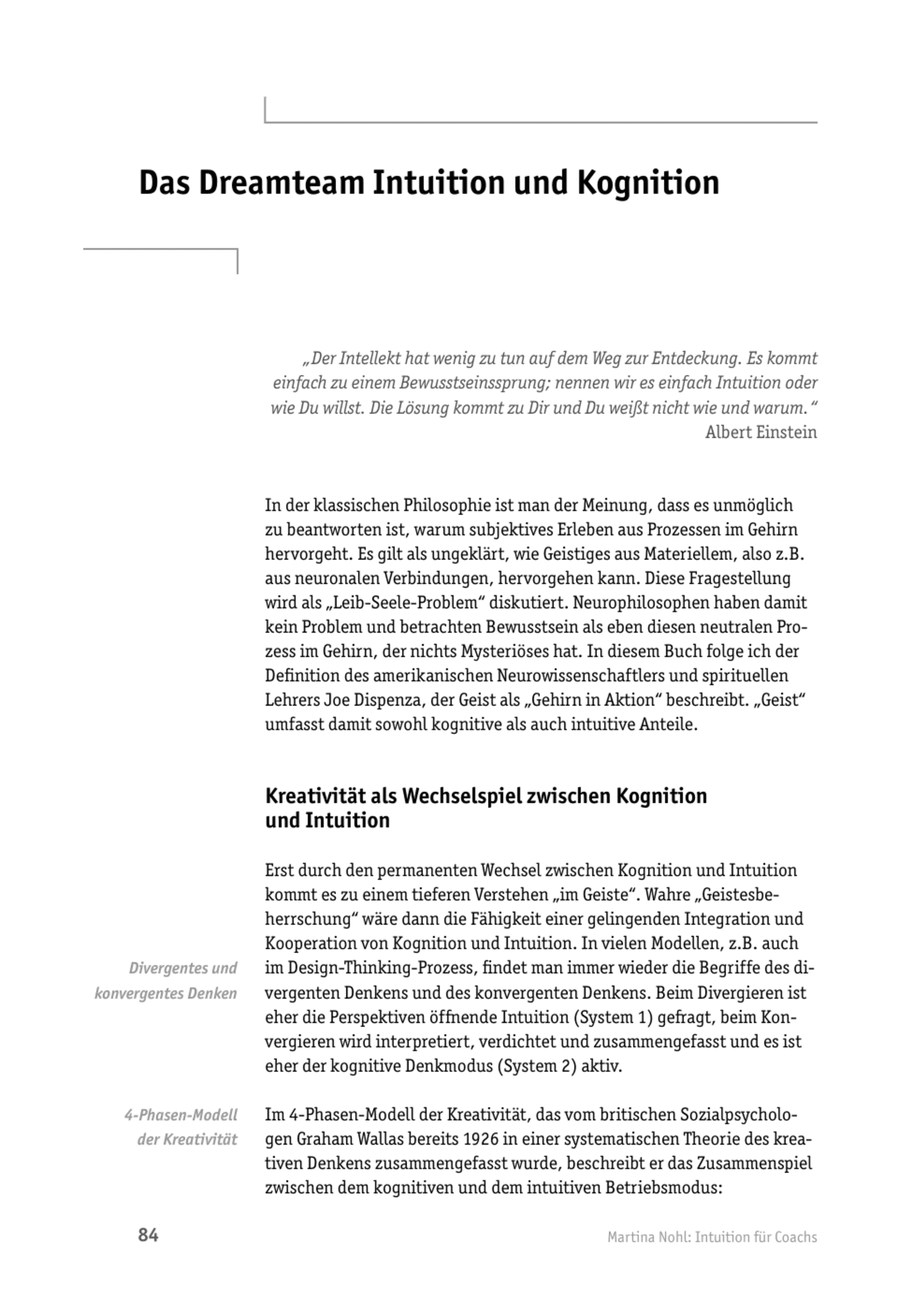 Tool  Intuitions-Coaching: Das Dreamteam Intuition und Kognition