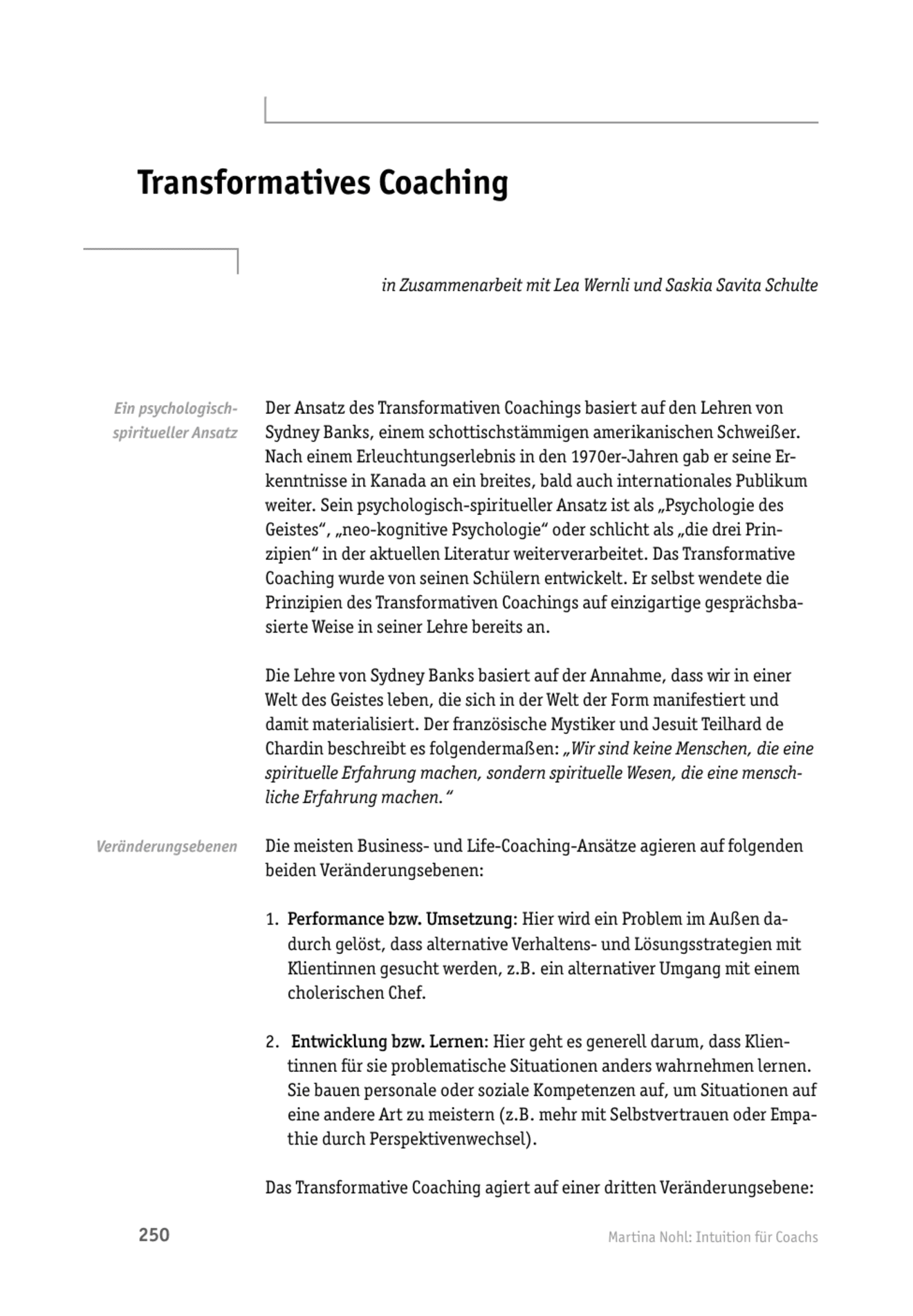 Tool  Intuitions-Coaching: Transformatives Coaching