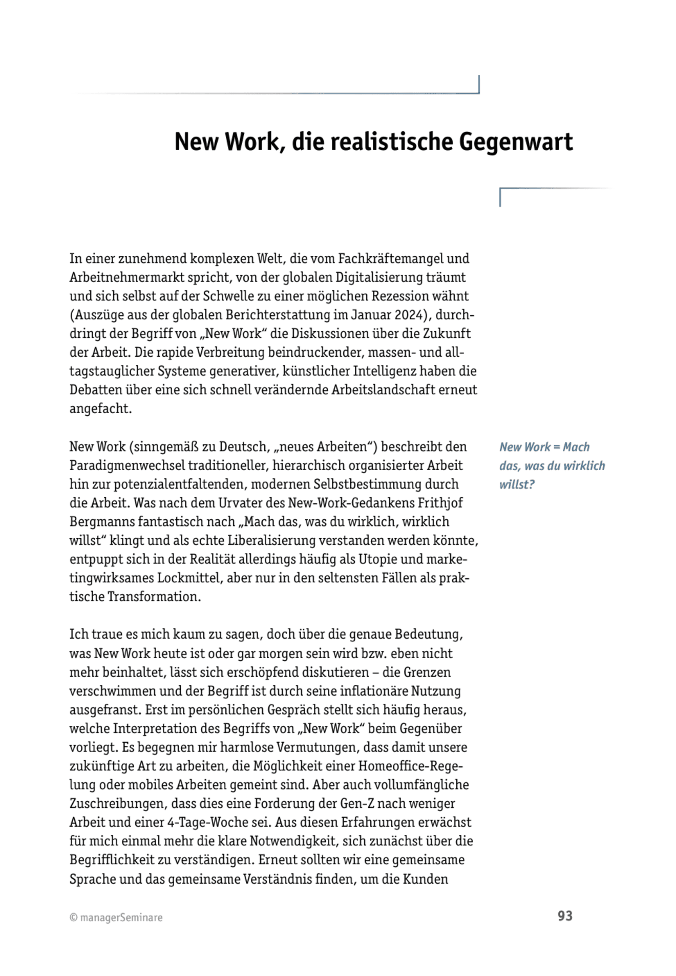 zum Fachbeitrag: Transformations-Coaching: New Work, die realistische Gegenwart