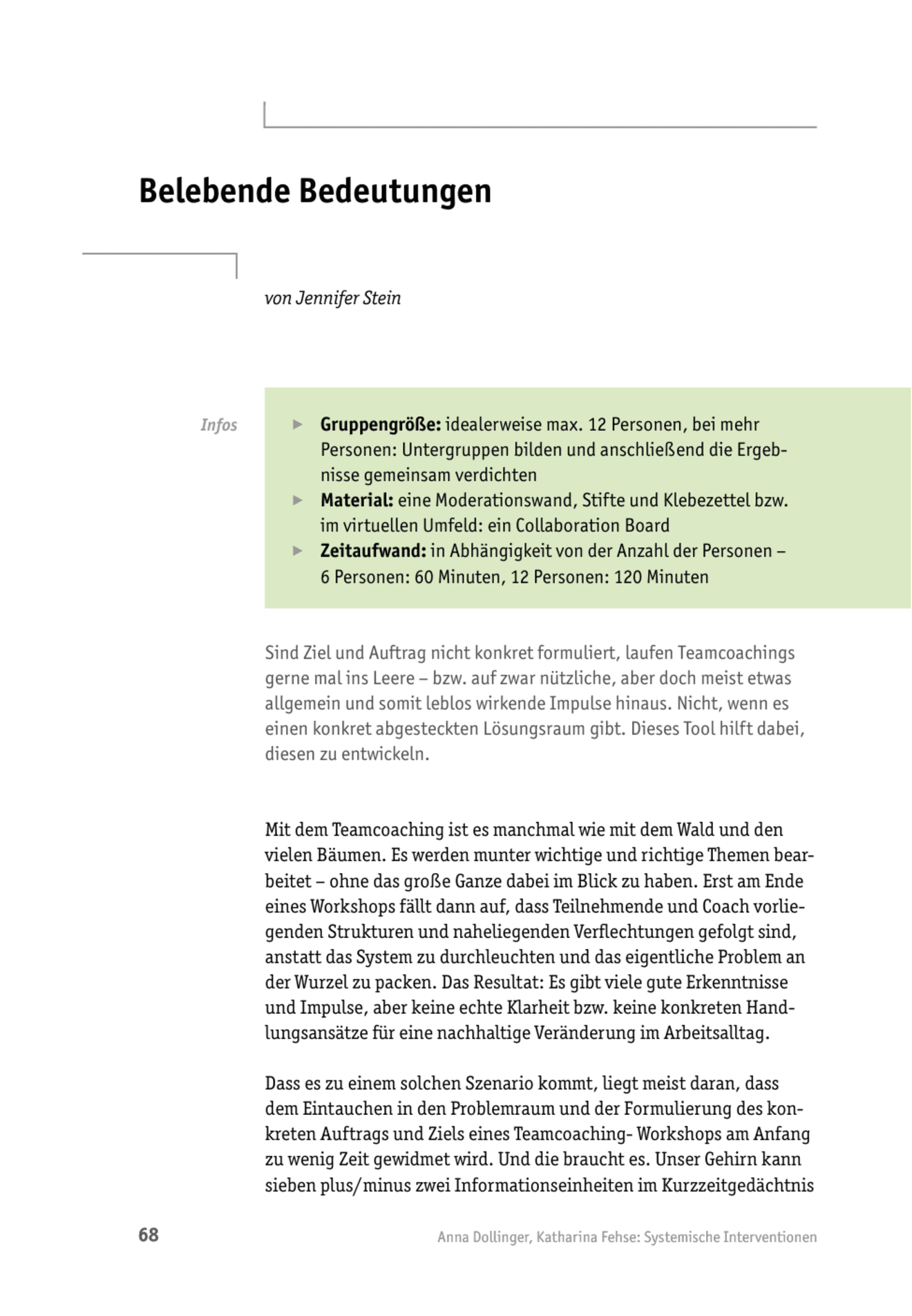 Teamcoaching-Tool: Belebende Bedeutungen