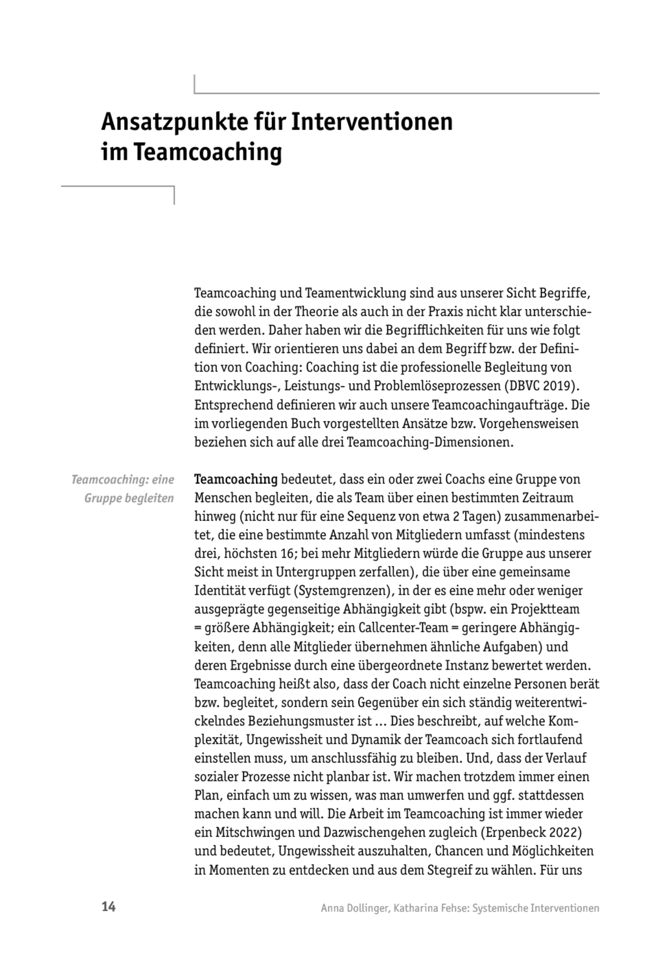 Teamcoaching: Ansatzpunkte für Interventionen im Teamcoaching