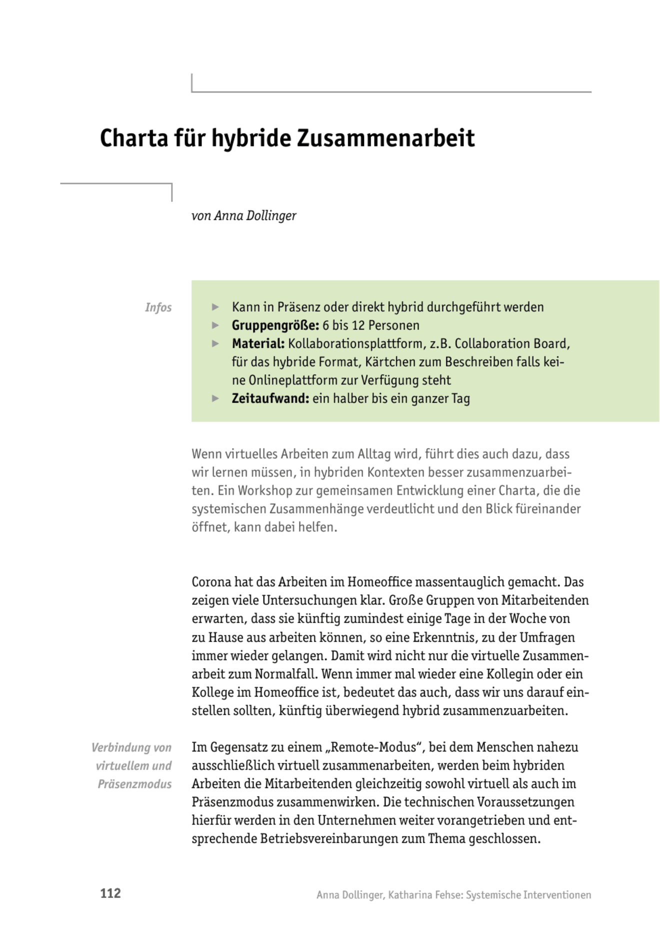 Teamcoaching-Tool: Charta für hybride Zusammenarbeit