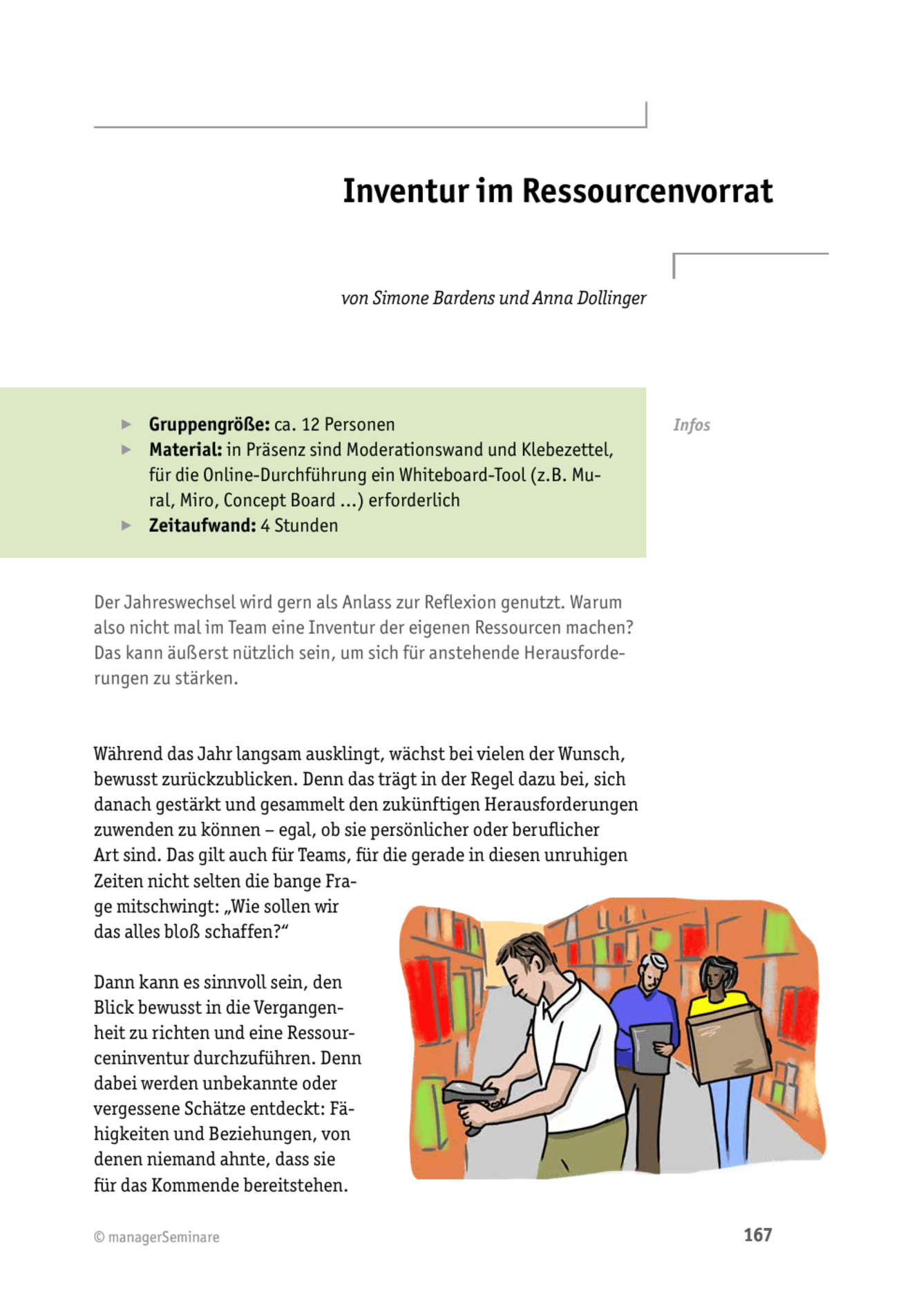 Tool  Teamcoaching-Tool: Inventur im Ressourcenvorrat