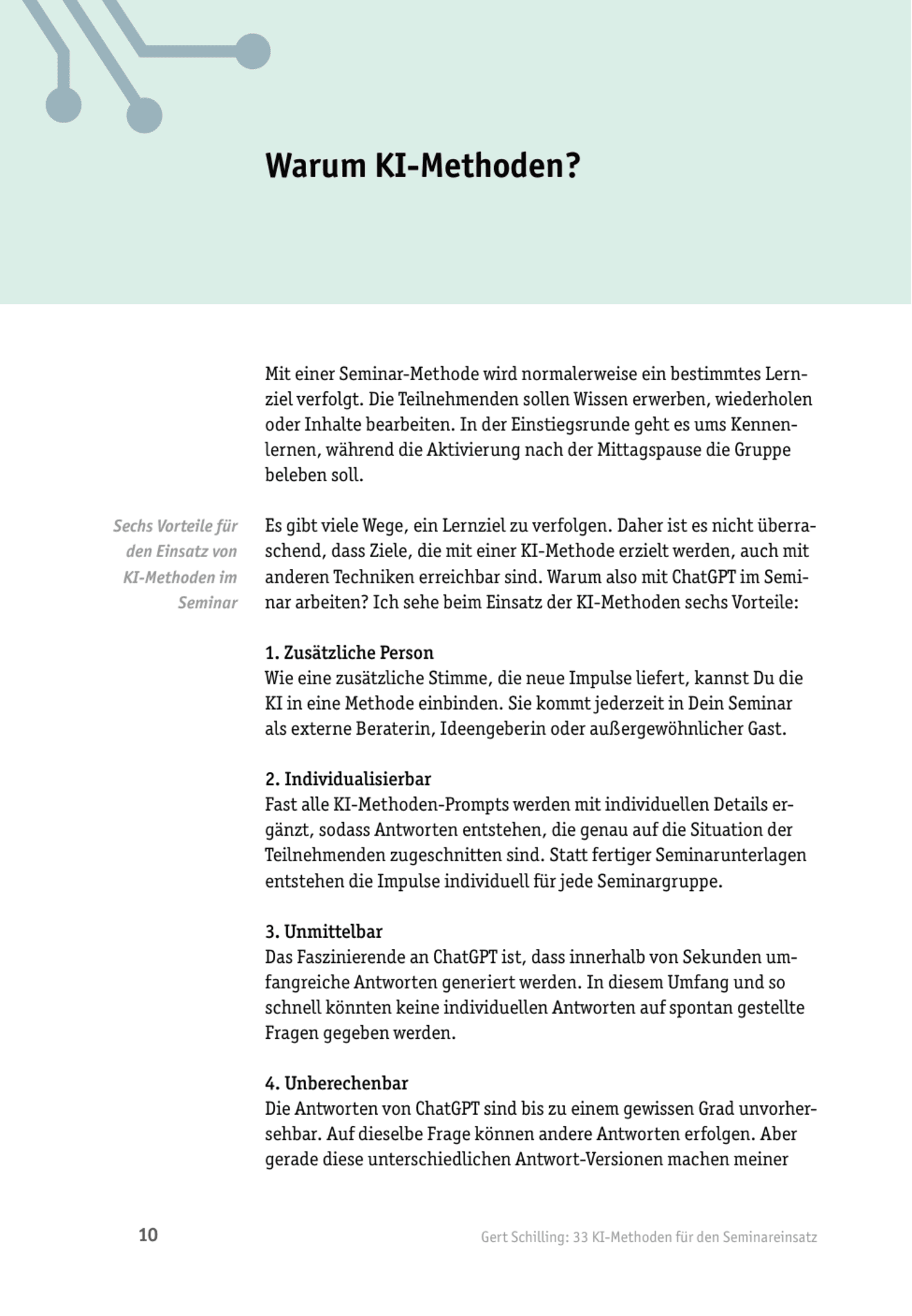 KI im Seminar: Warum KI-Methoden?