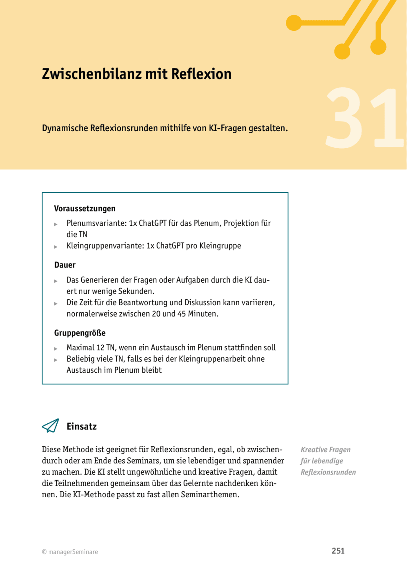 zum Tool: KI-Methode: Zwischenbilanz mit Reflexion