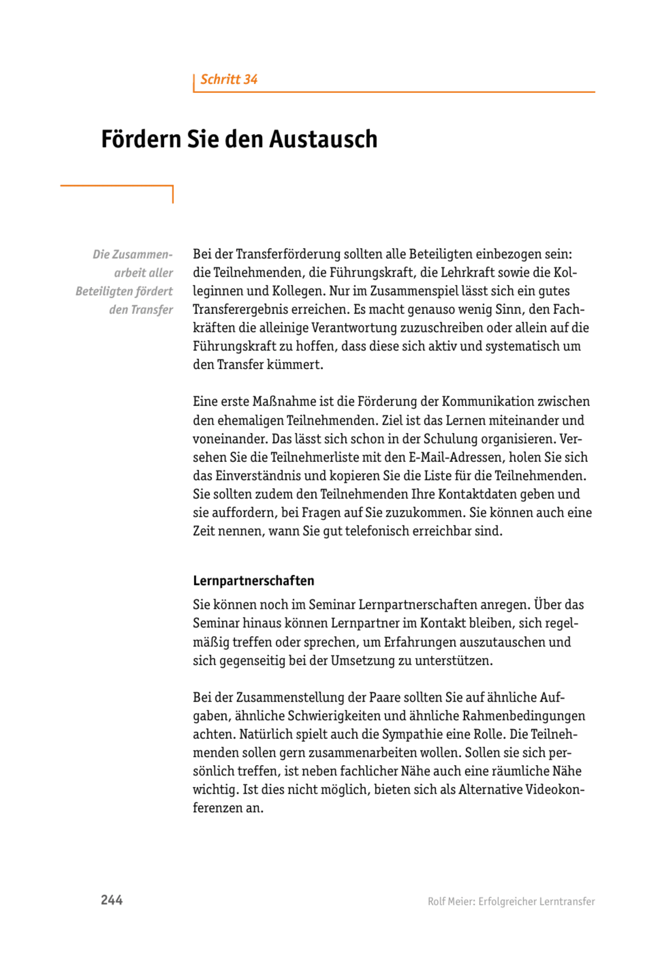 Lerntransfer-Methode: Fördern Sie den Austausch