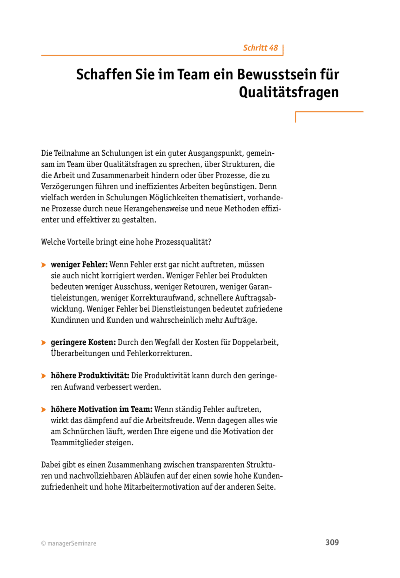 Lerntransfer-Methode: Schaffen Sie im Team ein Bewusstsein für Qualitätsfragen