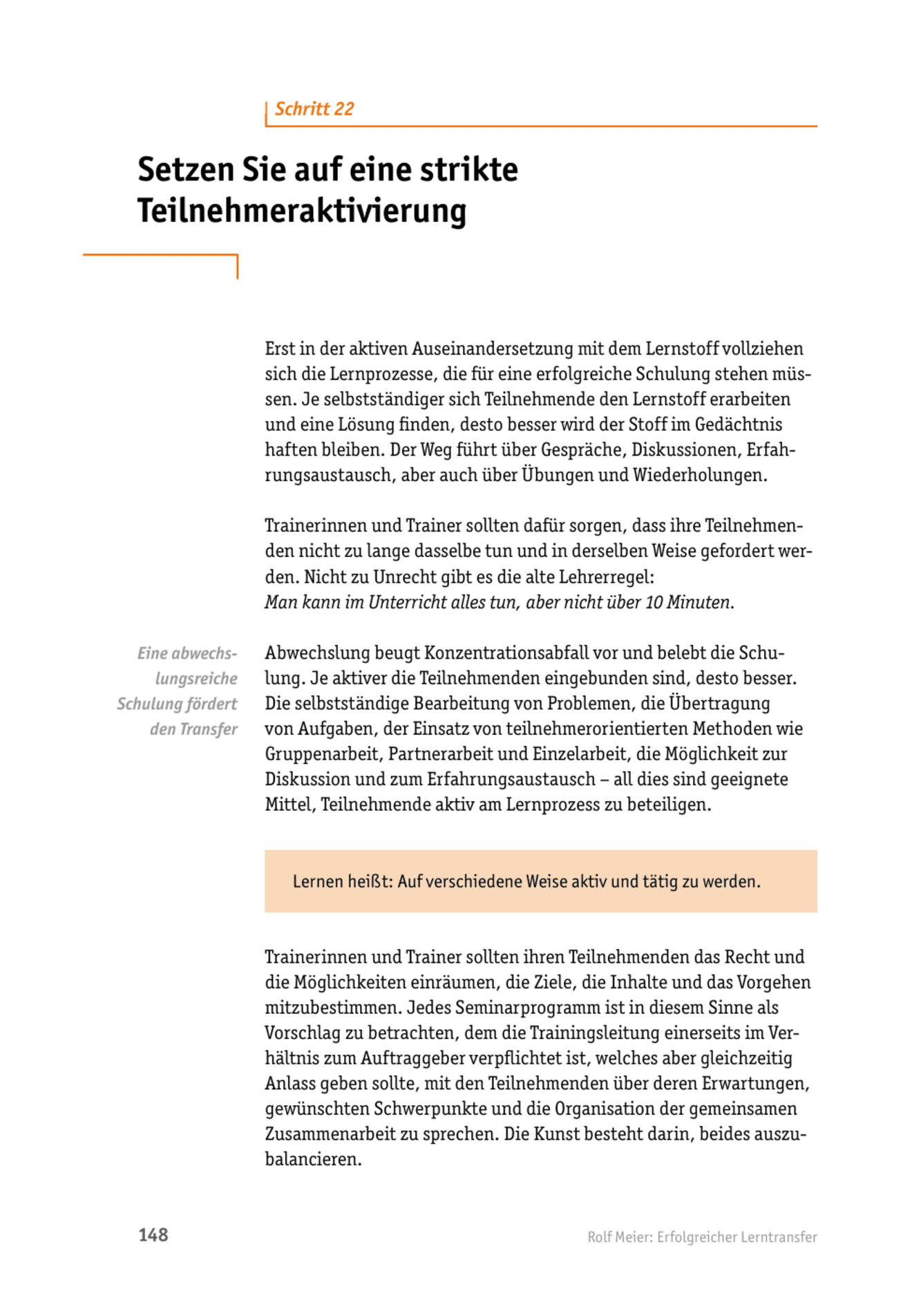 Tool  Lerntransfer-Methode: Setzen Sie auf strikte Teilnehmeraktivierung