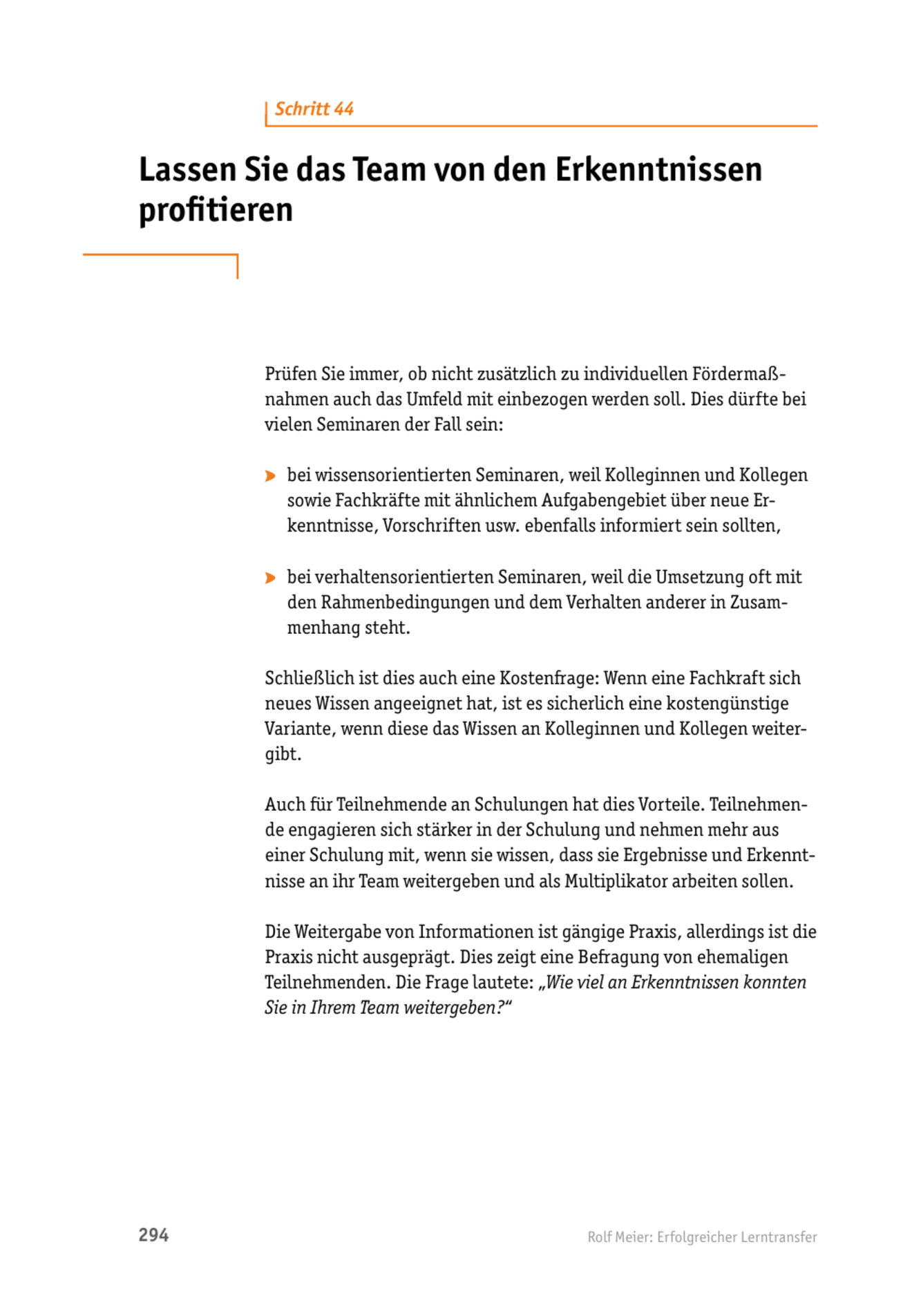 zum Fachbeitrag: Lerntransfer-Methode: Lassen Sie das Team von den Erkenntnissen profitieren