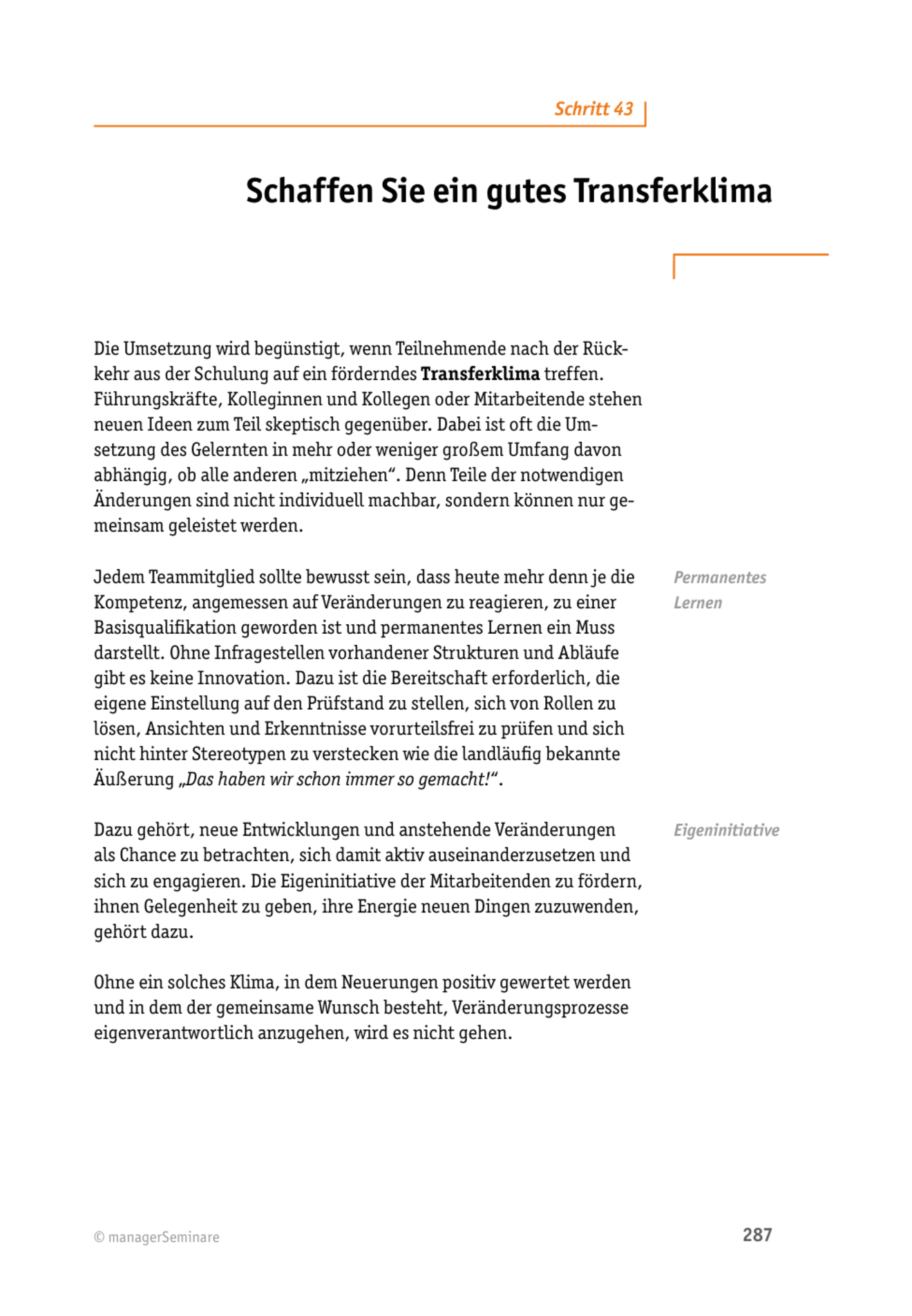 Lerntransfer-Methode: Schaffen Sie ein gutes Transferklima