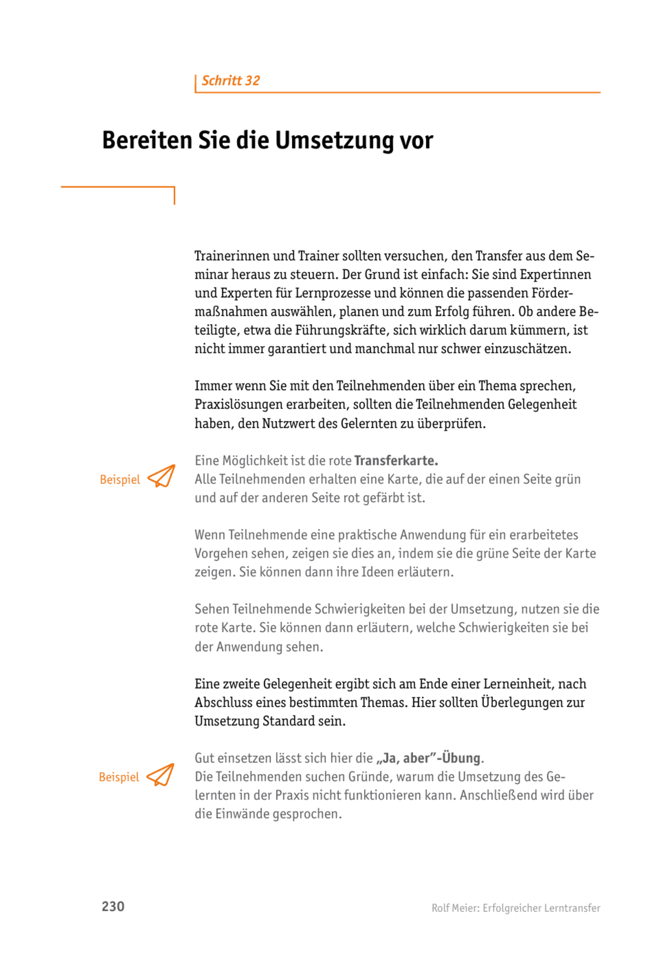 zum Tool: Lerntransfer-Methode: Bereiten Sie die Umsetzung vor