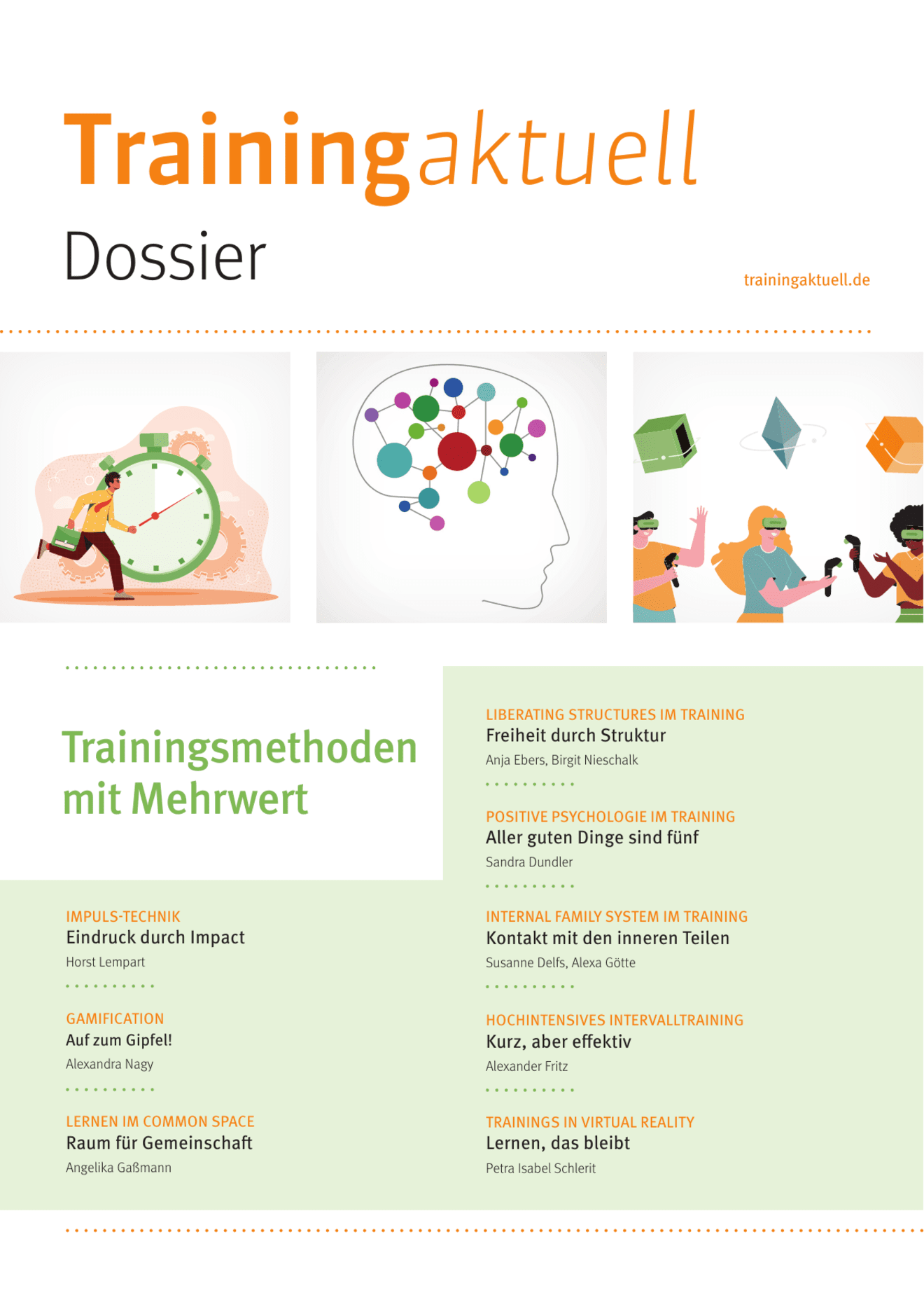 Dossier Trainingsmethoden mit Mehrwert
