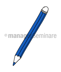 Grafik blauer Stift