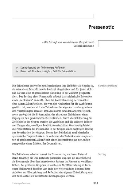 zum Tool: Train the Coach: Pressenotiz