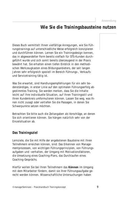 Trainingskonzept: Managementgrundlagen