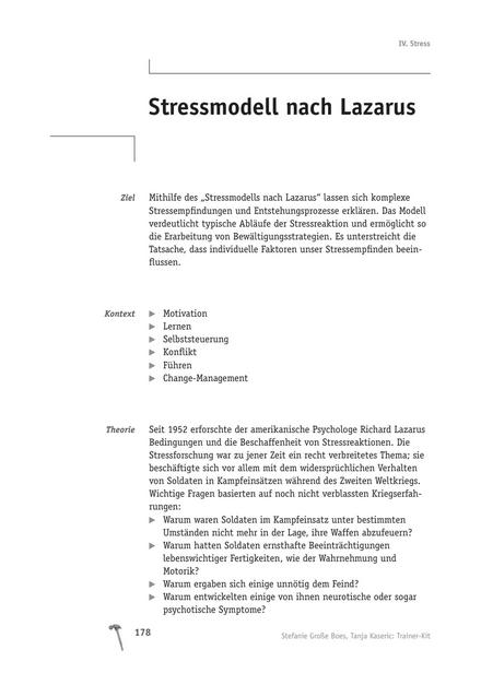 Das Stressmodell nach Lazarus