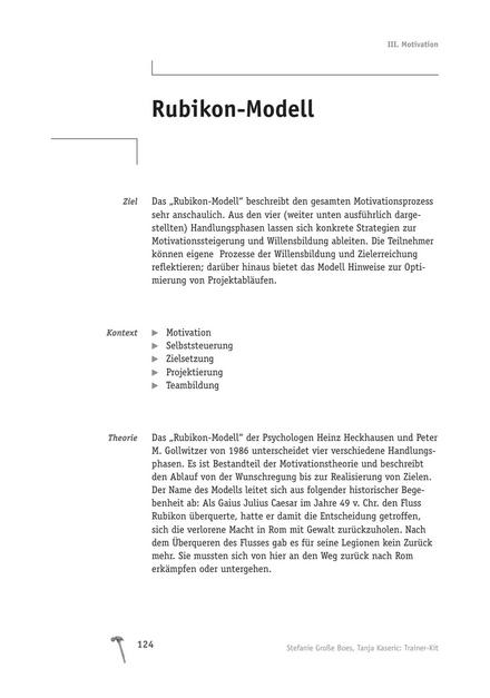 Tool  Motivations-Modell: Das Rubikon-Modell