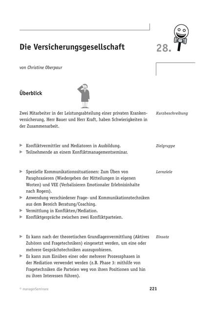 Tool  Rollenspiel: Die Versicherungsgesellschaft