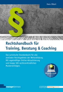 Buch Rechtshandbuch für Training, Beratung und Coaching 