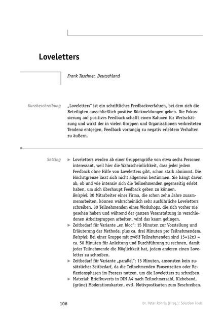 Tool  Solution-Tool: Loveletters