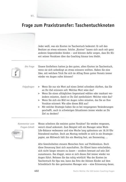 zum Tool: Coaching-Frage: Taschentuchknoten