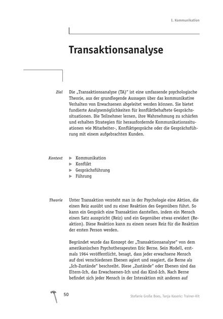 Tool  Transaktionsanalyse im Training