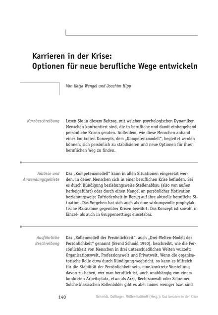 zum Tool: Coaching-Tool: Das Kompetenzmodell zur Entwicklung neuer beruflicher Wege