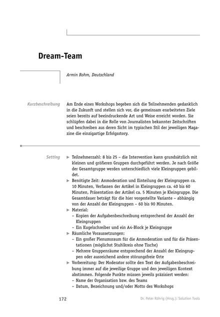 zum Tool: Solution-Tool: Dream-Team