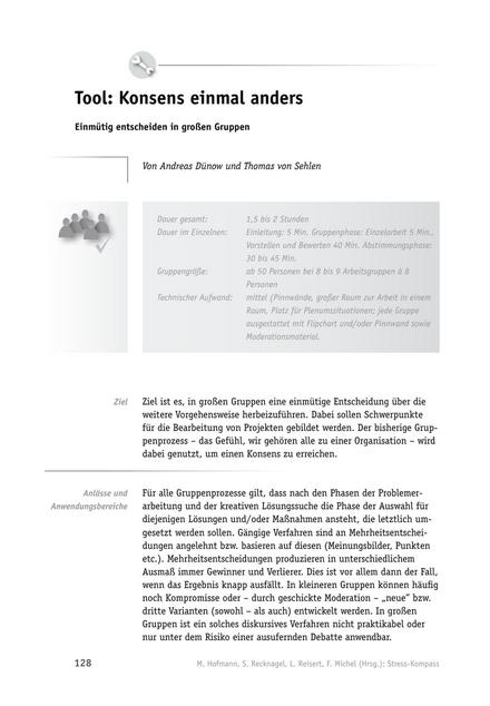 zum Tool: Anti-Stress-Tool: Konsens einmal anders