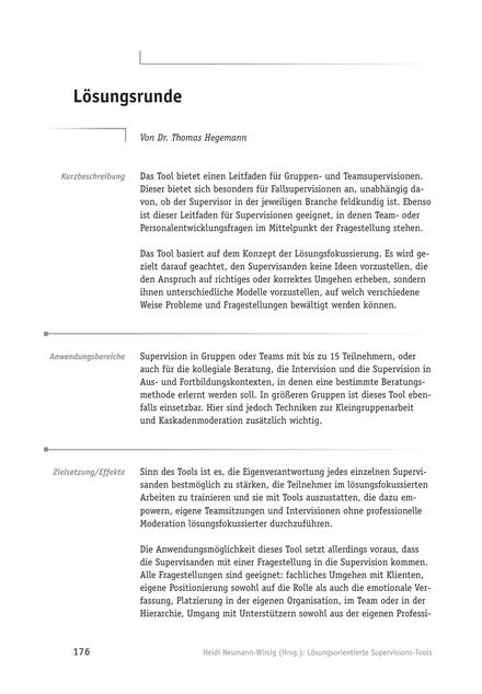 zum Tool: Supervisions-Tool: Lösungsrunde
