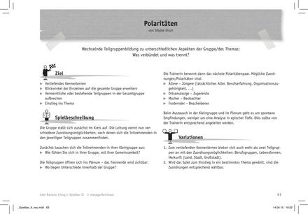 zum Tool: Trainingsspiel: Polaritäten