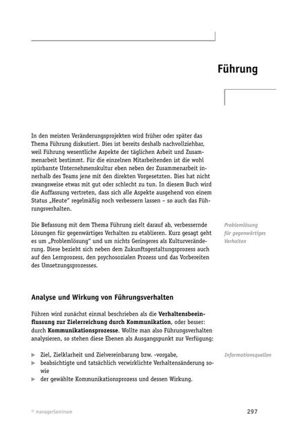Veränderungsprozess-Begleitung: Führung